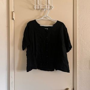 Flax Linen Button Up Tee